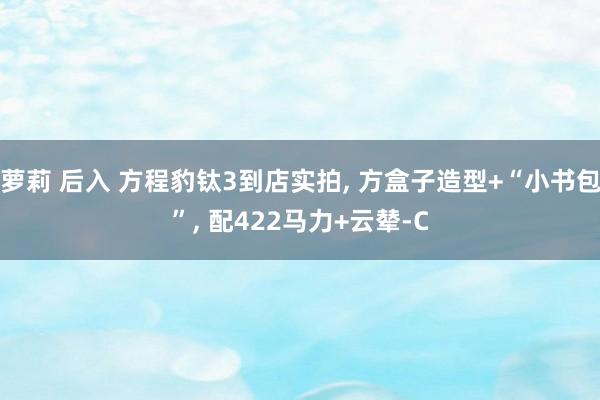萝莉 后入 方程豹钛3到店实拍， 方盒子造型+“小书包”， 配422马力+云辇-C