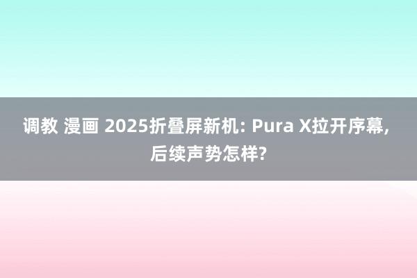 调教 漫画 2025折叠屏新机: Pura X拉开序幕， 后续声势怎样?