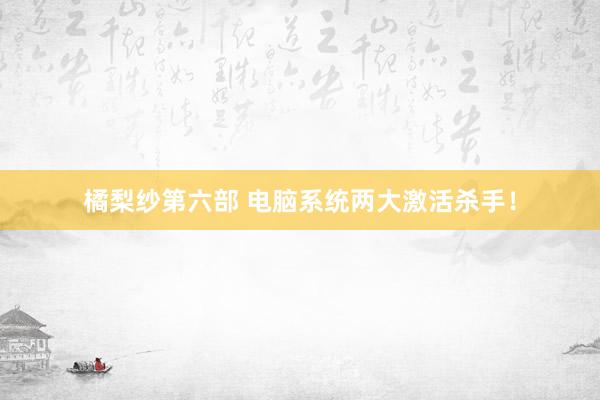 橘梨纱第六部 电脑系统两大激活杀手！