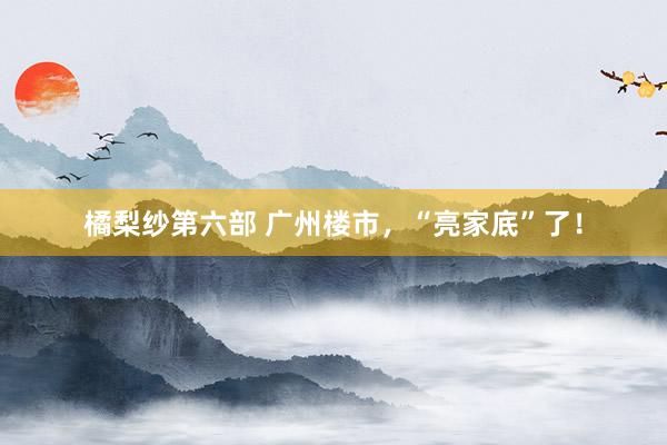 橘梨纱第六部 广州楼市，“亮家底”了！